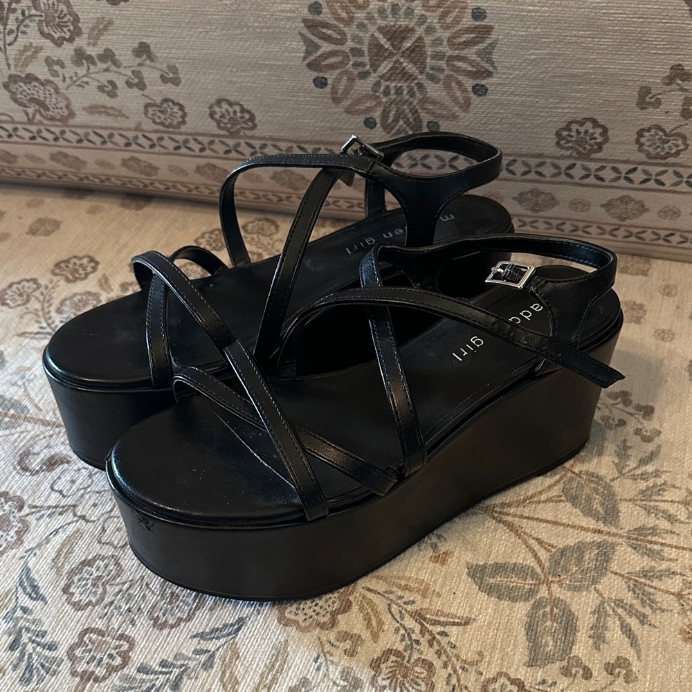 Madden Girl Black Platform Sandals